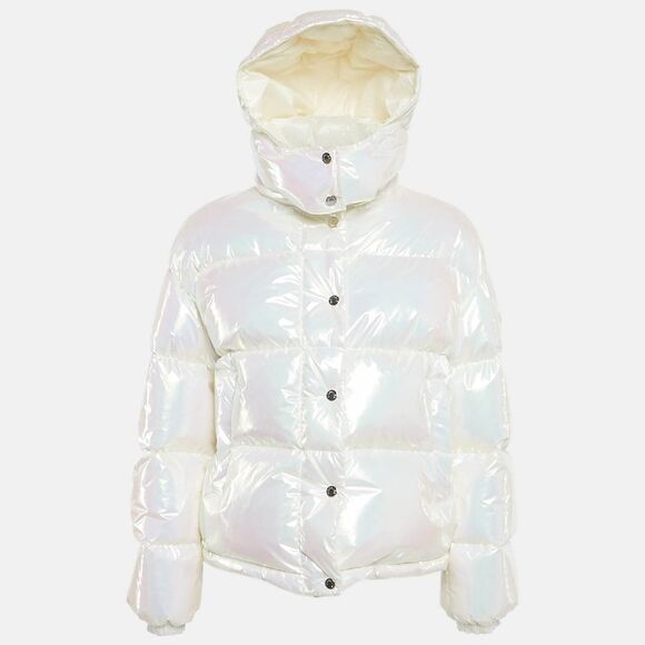 Moncler White Synthetic Down Puffer Jacket M